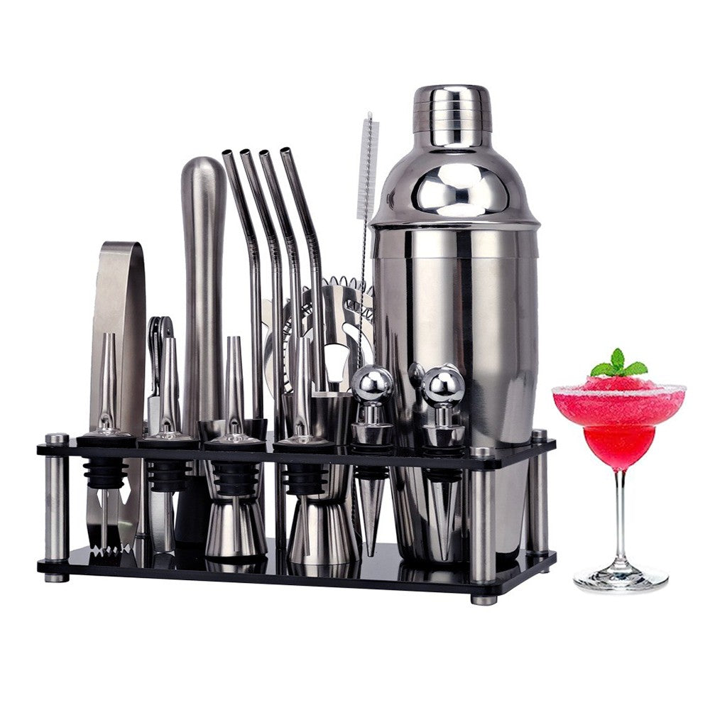 20-Piece Cocktail Shaker Set Stainless Steel Bartender Kit Professional Bar Tool
