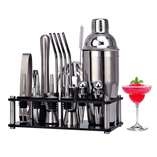 20-Piece Cocktail Shaker Set Stainless Steel Bartender Kit Professional Bar Tool