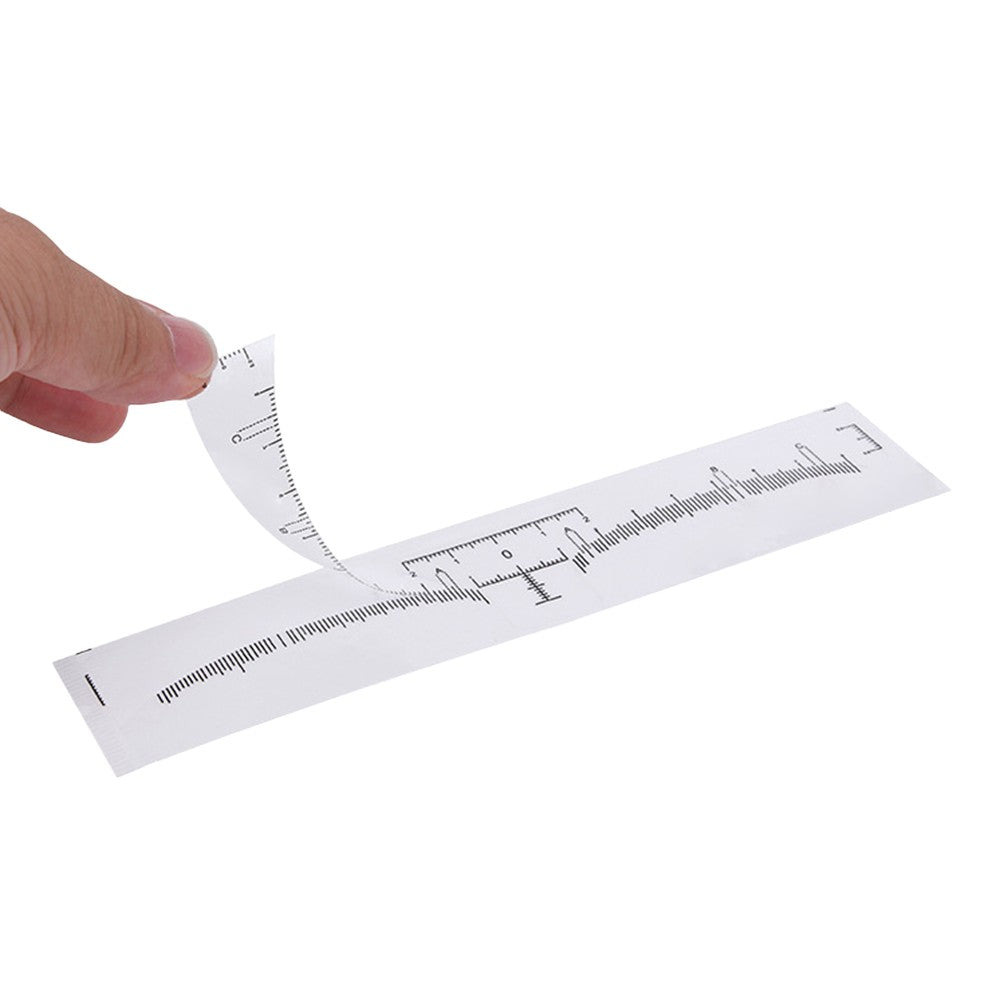 100-Piece Self-adhesive Disposable Eyebrow Ruler Eyebrow Microblading Stencil Template Sticker