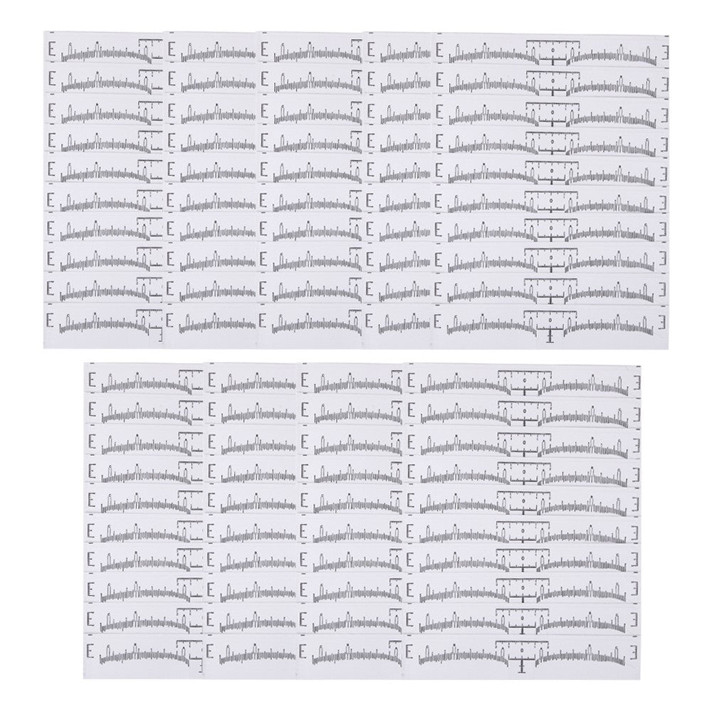 100-Piece Self-adhesive Disposable Eyebrow Ruler Eyebrow Microblading Stencil Template Sticker