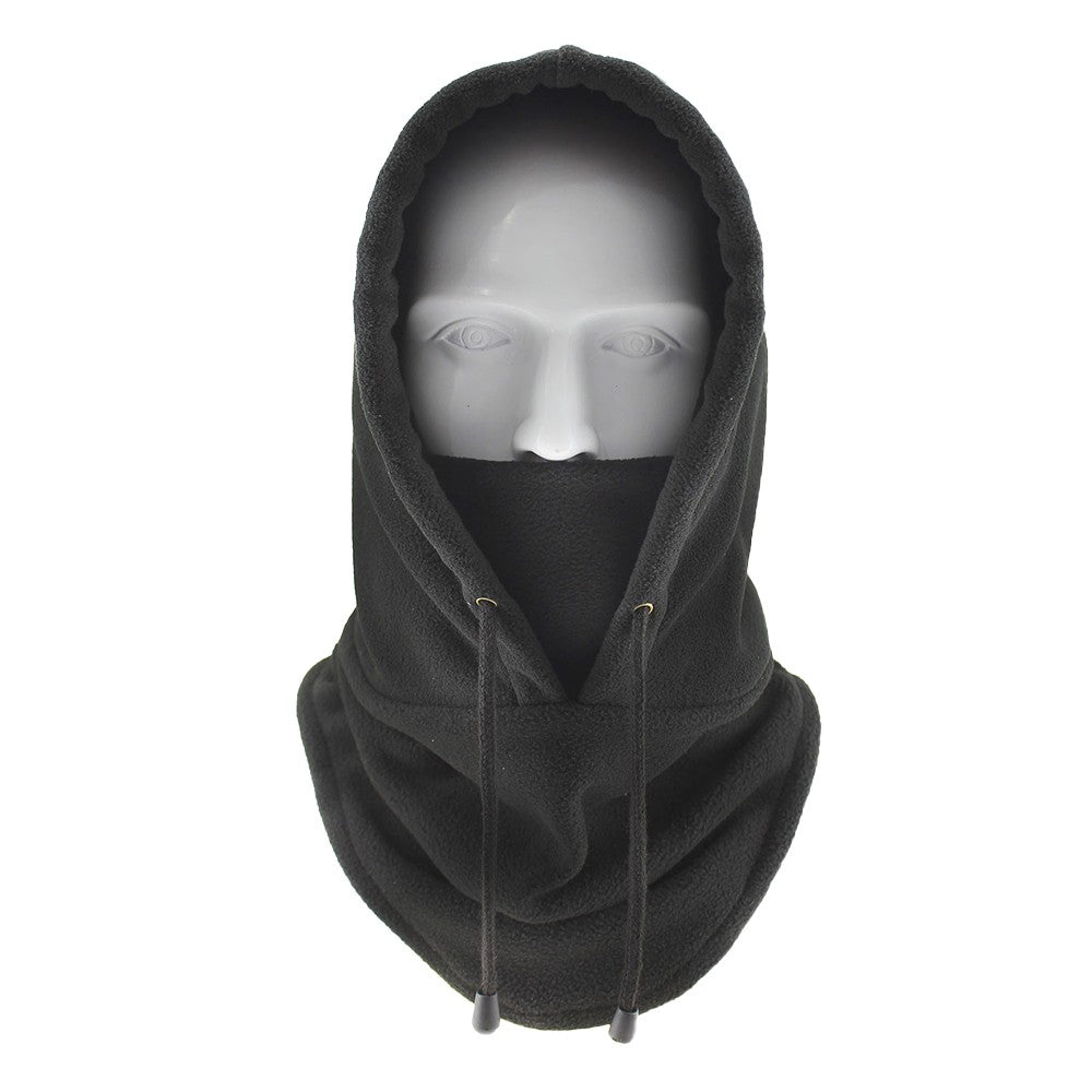 Winter Balaclava Ski Mask Neck Warm Fleece Hood Hat Skiing Hat Sports Cap Black