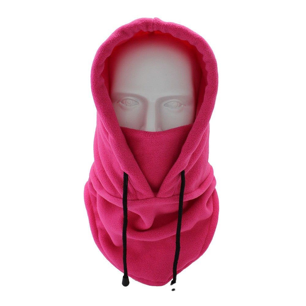 Winter Balaclava Ski Mask Neck Warm Fleece Hood Hat Skiing Hat Sports Cap Rose Red
