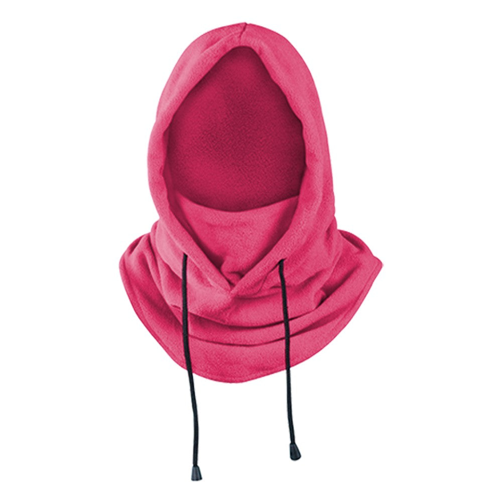 Winter Balaclava Ski Mask Neck Warm Fleece Hood Hat Skiing Hat Sports Cap Rose Red