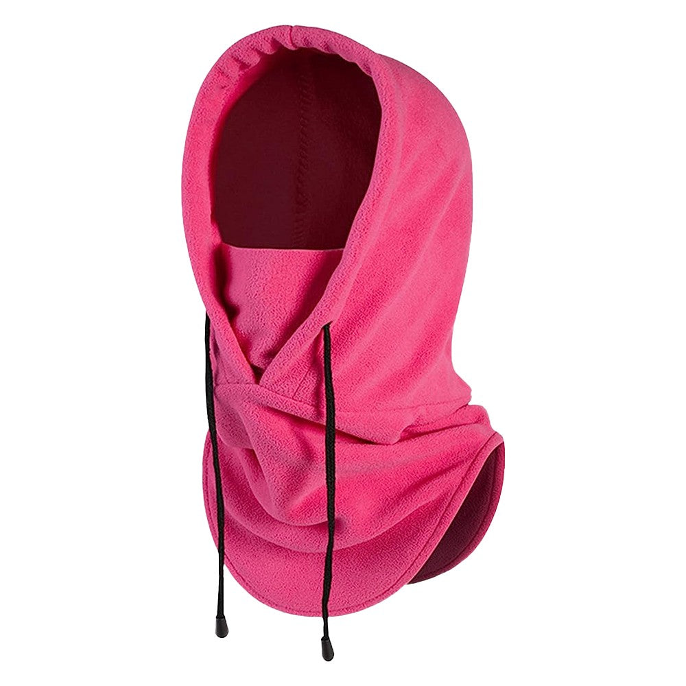 Winter Balaclava Ski Mask Neck Warm Fleece Hood Hat Skiing Hat Sports Cap Rose Red
