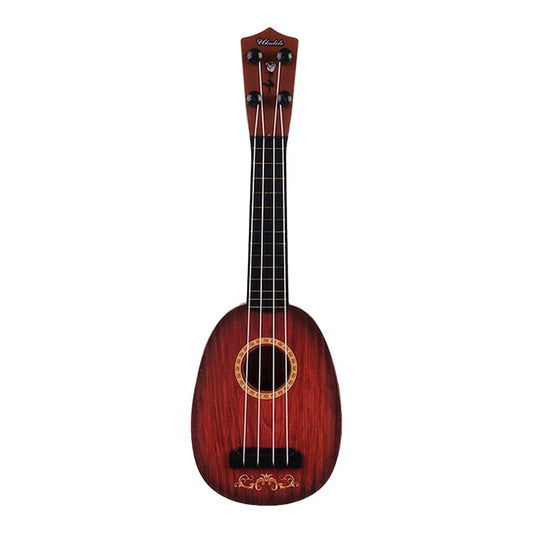 Kids Ukulele Guitar Toy Toddler Musical Instrument Educational Learning Toy Brown