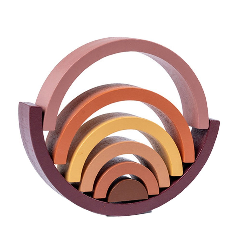 2 Sets of Rainbow Stacker Nesting Puzzle Blocks Stacking Toys Kids Montessori Toys