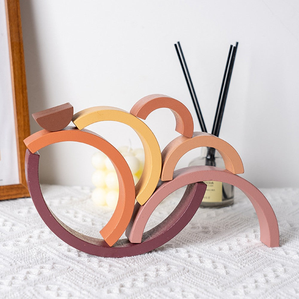 2 Sets of Rainbow Stacker Nesting Puzzle Blocks Stacking Toys Kids Montessori Toys