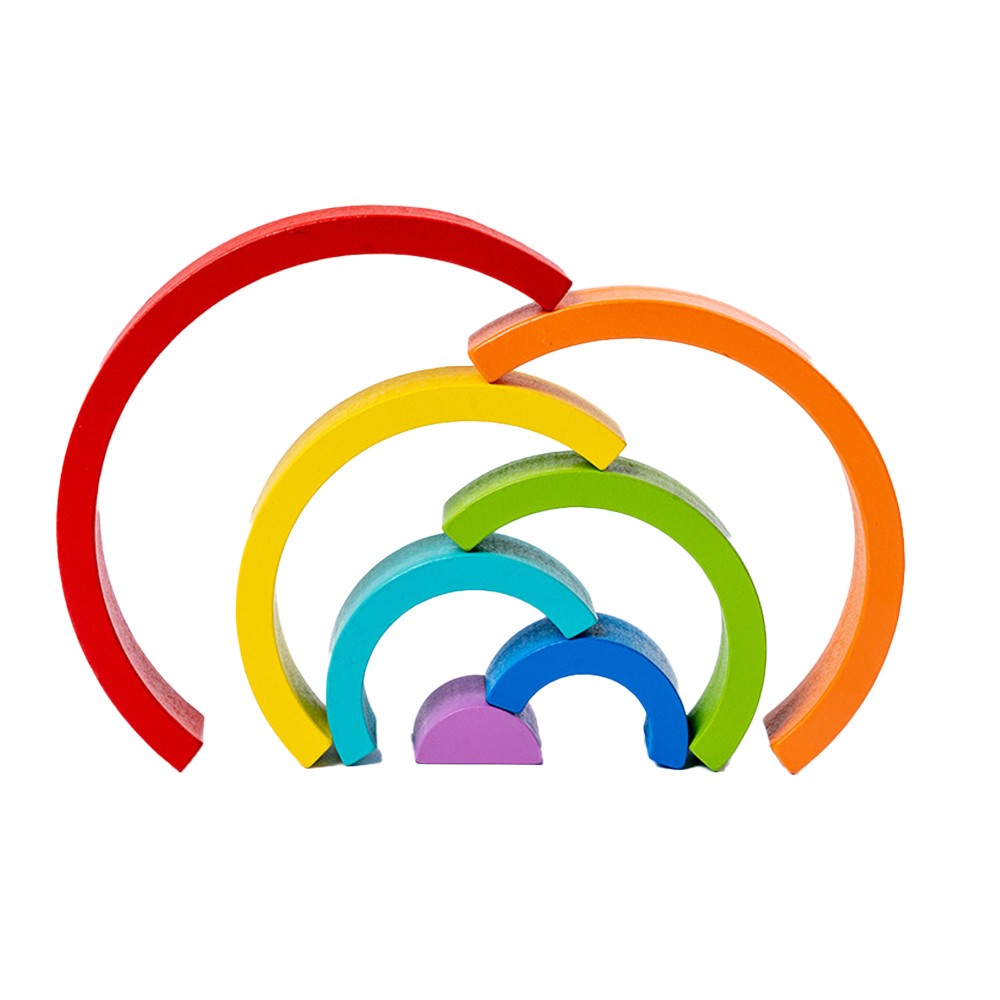 2 Sets of Rainbow Stacker Nesting Puzzle Blocks Stacking Toys Kids Montessori Toys