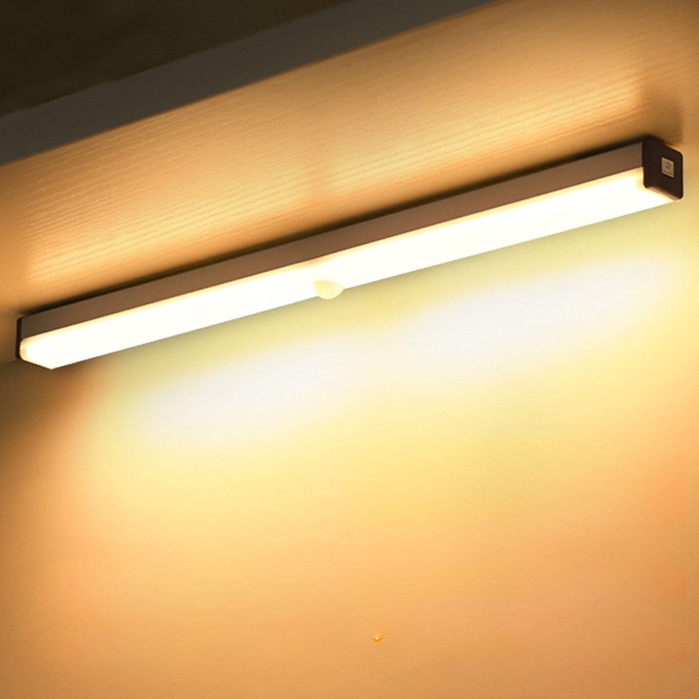 50cm Under Closet LED Motion Sensor Light Rechargeable Dimmable Cabinet Lamp Warm Light