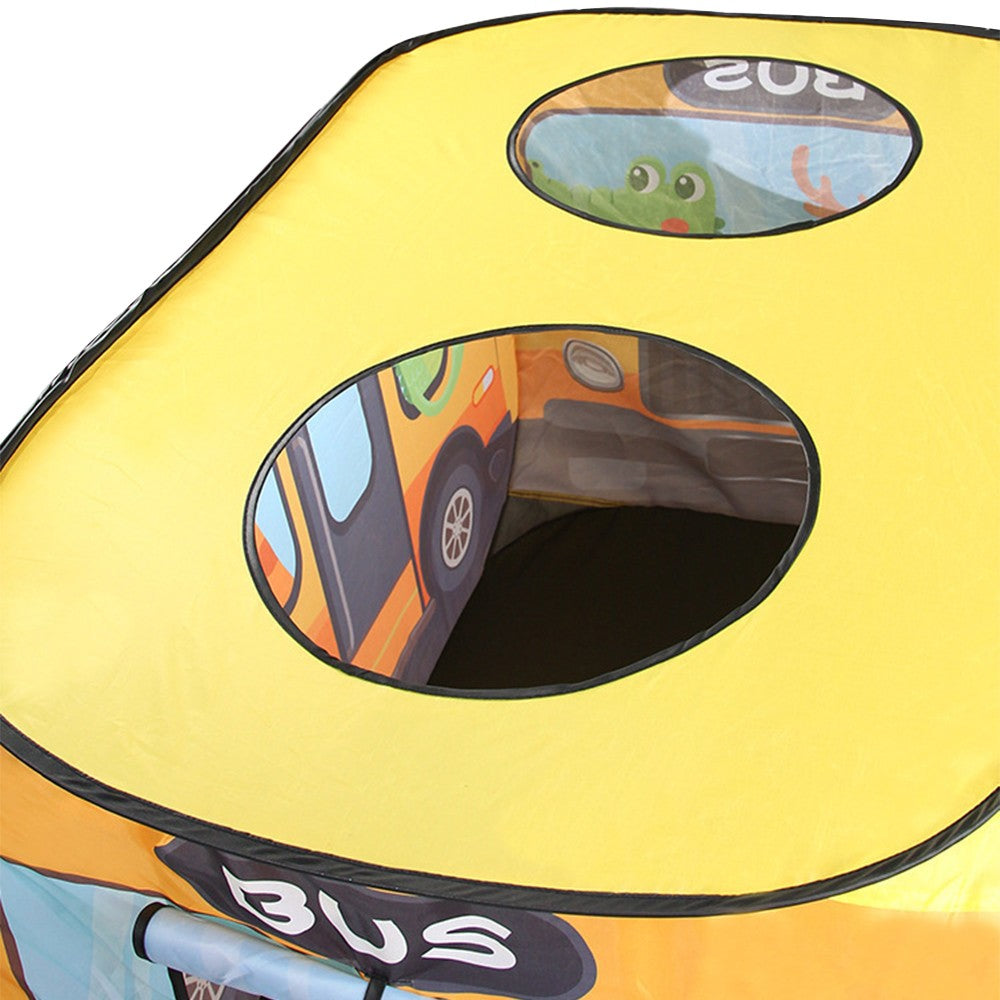 Pop-up Kids Play Tent Foldable Indoor Toddlers Playhouse Toy with Storage Bag Yellow