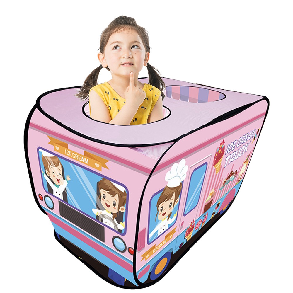 Pop-up Kids Play Tent Foldable Indoor Toddlers Playhouse Toy with Storage Bag Pink