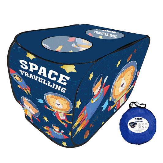 Pop-up Kids Play Tent Foldable Indoor Toddlers Playhouse Toy with Storage Bag Dark Blue