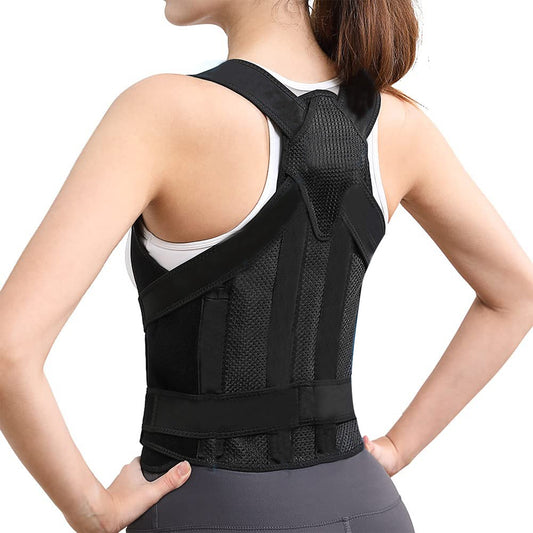 Adjustable Back Brace Posture Corrector Lumbar Back Support Belt Shoulder Brace M Size