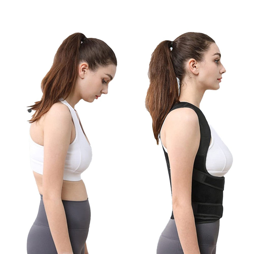 Adjustable Back Brace Posture Corrector Lumbar Back Support Belt Shoulder Brace L Size