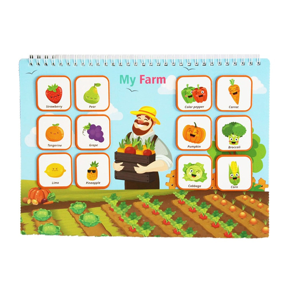 Montessori Busy Book Kit Toddler Early Educational Learning Toys Orange Cover