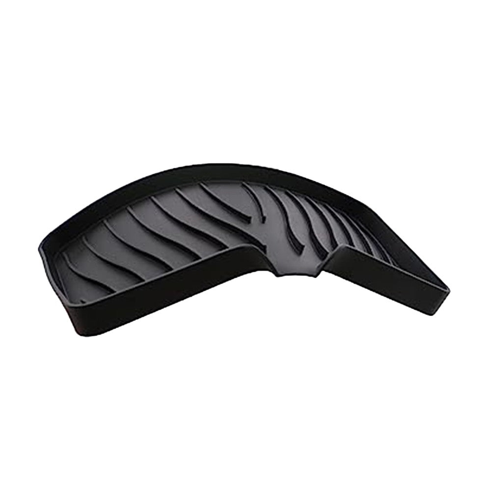 Silicone Soap Dish Self Draining Soap Tray Non-Slip Soap Holder for Bathroom Kitchen Black L