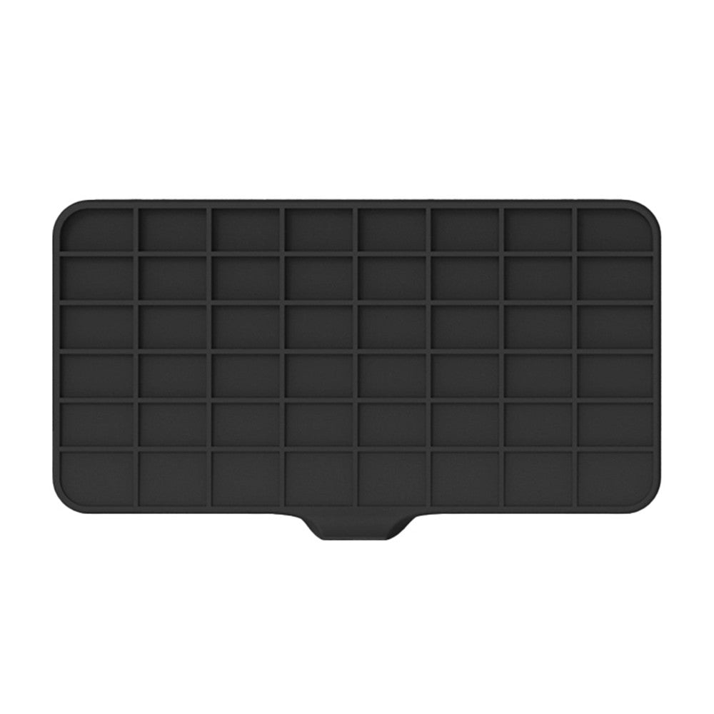 Silicone Soap Dish Self Draining Soap Tray Non-Slip Soap Holder for Bathroom Kitchen Black L