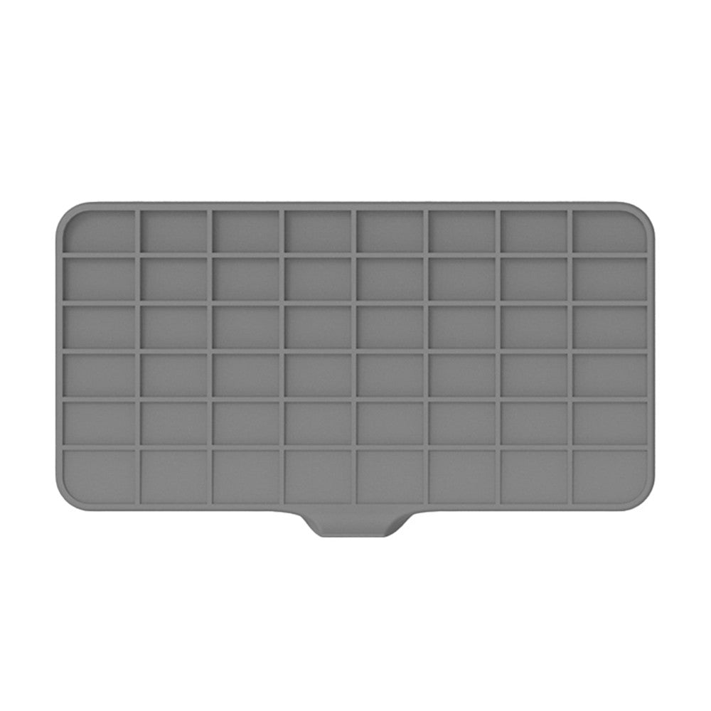 Silicone Soap Dish Self Draining Soap Tray Non-Slip Soap Holder for Bathroom Kitchen Grey L