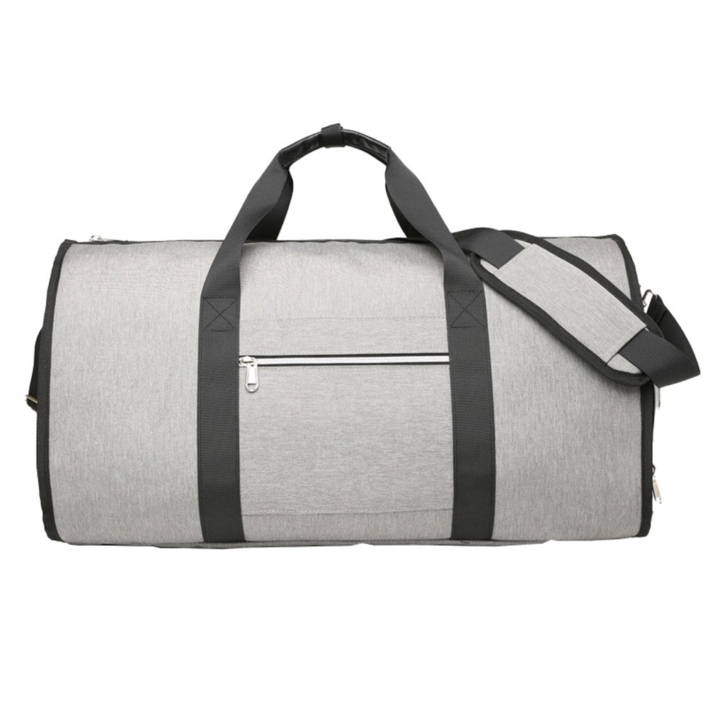 2 in 1 Carry on Garment Bag Travel Duffel Bag Suit Cover Bag with Shoe Compartment Grey