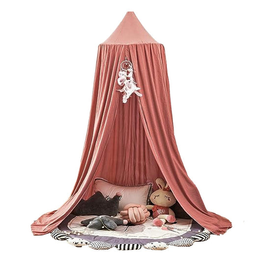 Dome Bed Decor Canopy for Kids Bed Hanging Toddler Reading Nook Play Tent Red