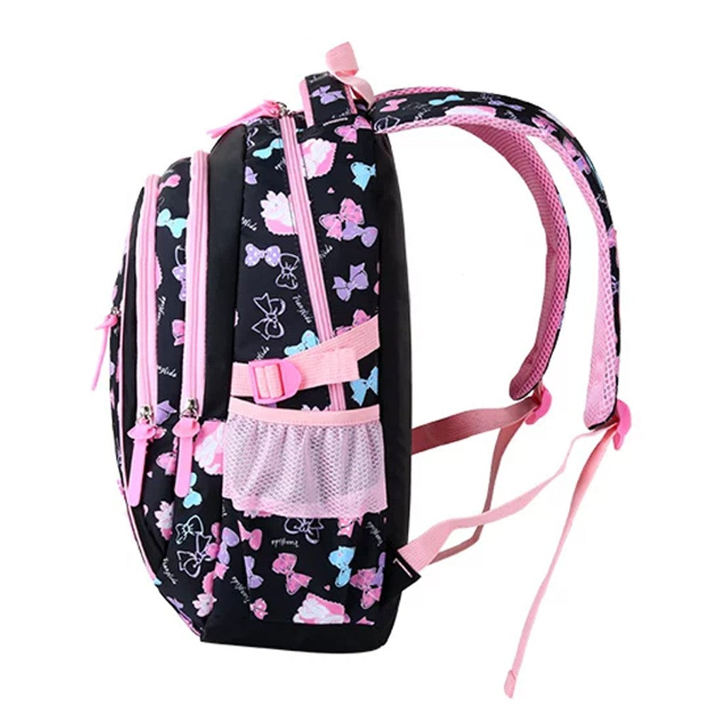 3-Piece Girls School Backpack Pencil Bag Kids School Bags Black