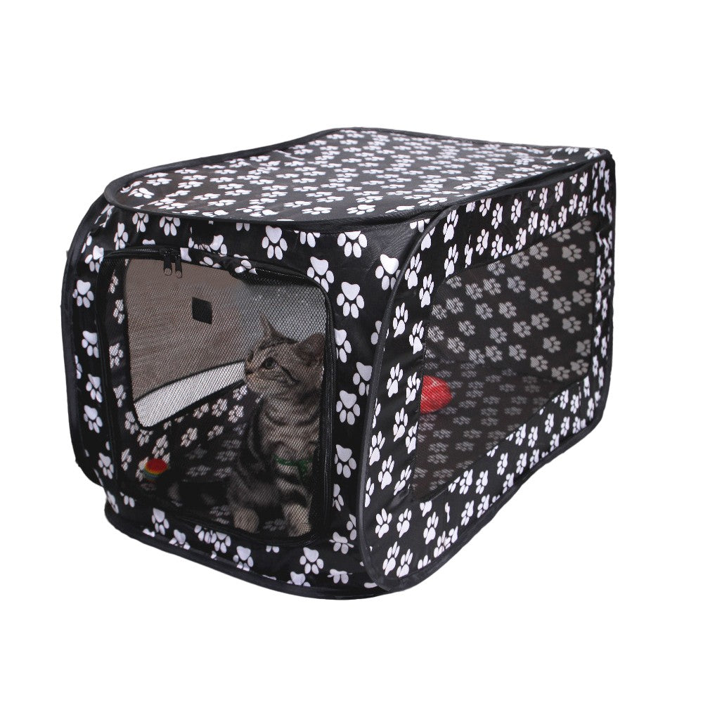 Portable Dog Crate Pop Up Cat Dog Kennel Pet Tent with Mesh Window