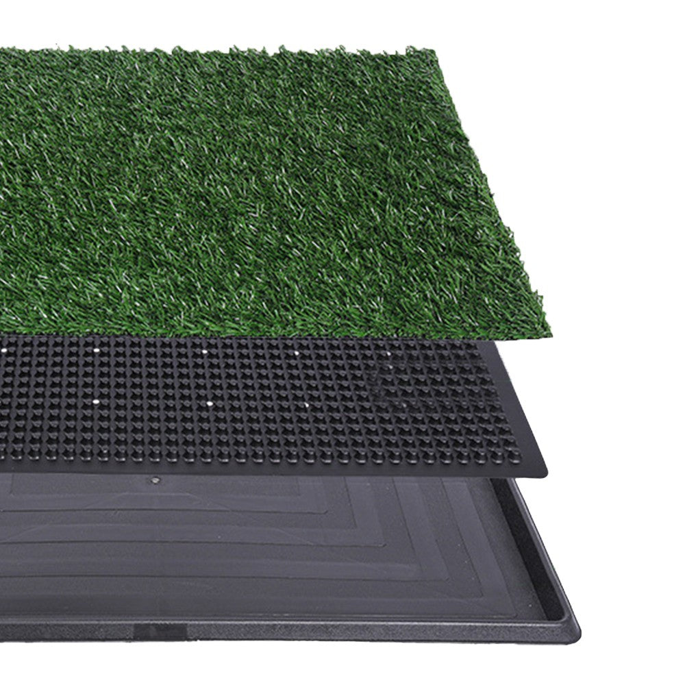 Artificial Grass Dog Potty Pad with Tray Reusable Puppy Pee Training Pad