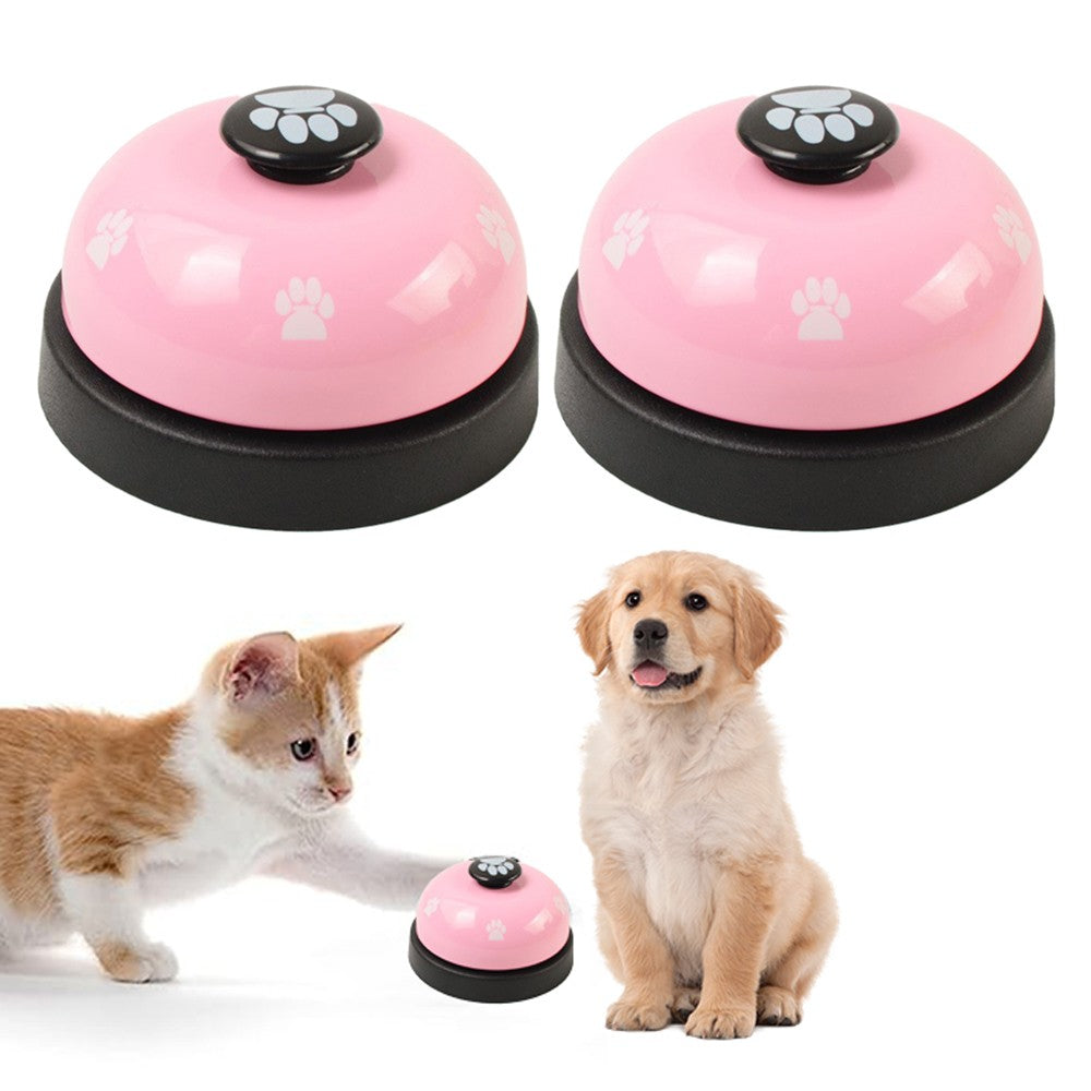2Pcs Pet Training Bell for Pet Potty Training Dog Cat Interactive Toy Pink
