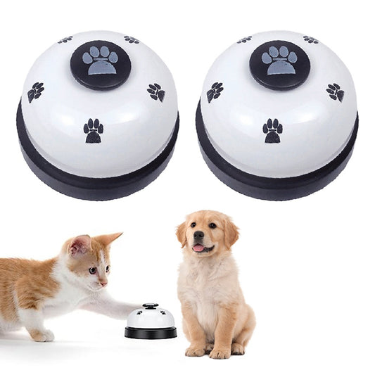2Pcs Pet Training Bell for Pet Potty Training Dog Cat Interactive Toy White