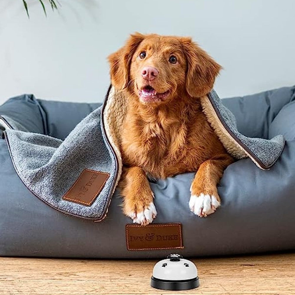 2Pcs Pet Training Bell for Pet Potty Training Dog Cat Interactive Toy White