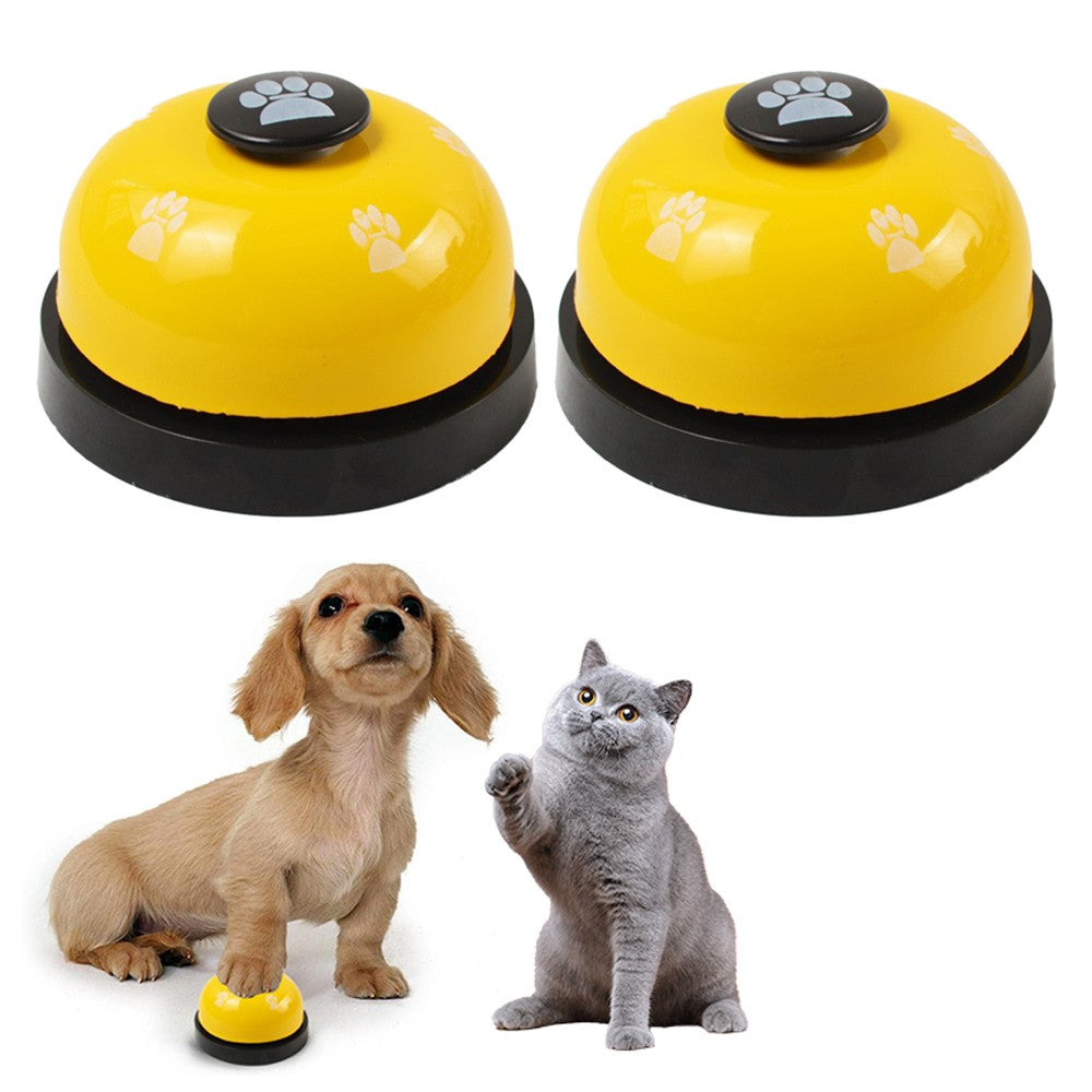 2Pcs Pet Training Bell for Pet Potty Training Dog Cat Interactive Toy Yellow