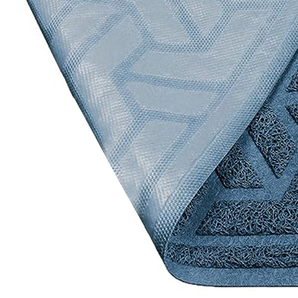 60x90cm PVC Cat Litter Mat Water-resistant Cat Litter Trapping Mat Litter Box Mat Blue
