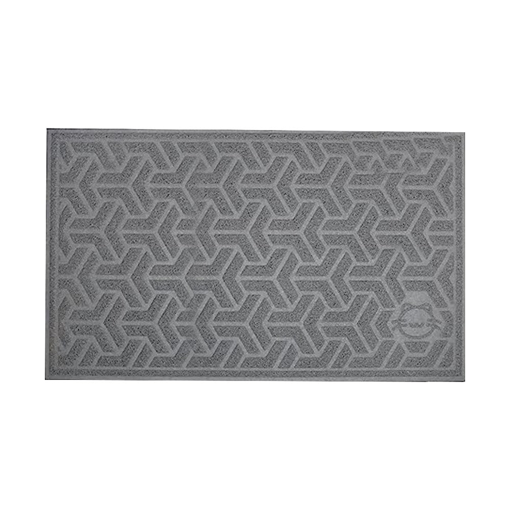 60x90cm PVC Cat Litter Mat Water-resistant Cat Litter Trapping Mat Litter Box Mat Grey