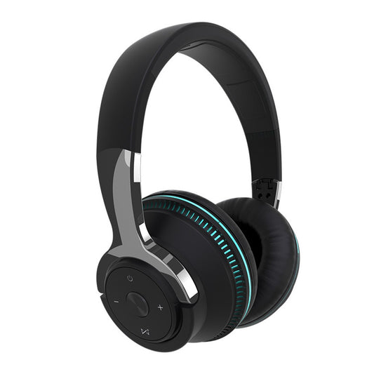 Bluetooth 5.1 Headphone LED Light Up Wireless Stereo Headset Foldable Black