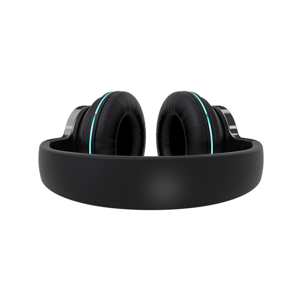 Bluetooth 5.1 Headphone LED Light Up Wireless Stereo Headset Foldable Black