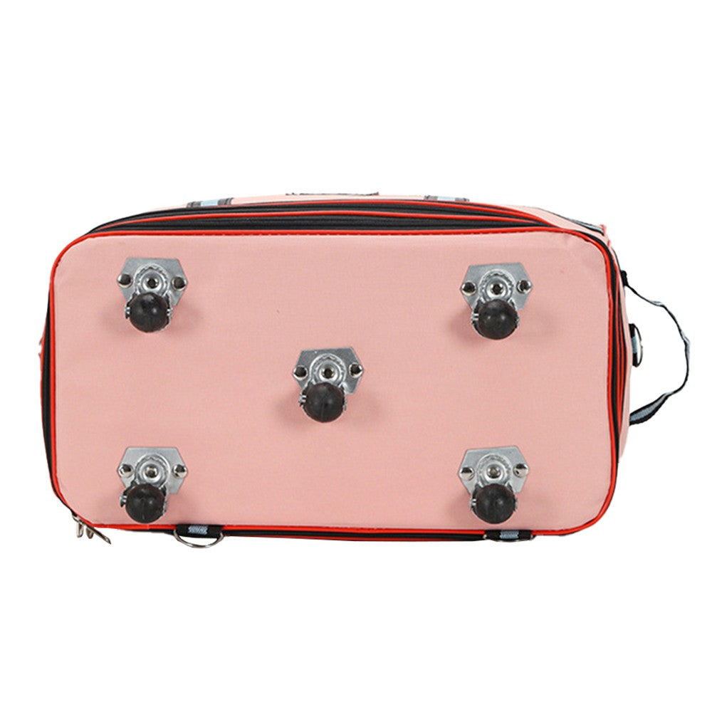 Expandable Travel Duffel Bag Luggage Suitcase Moving Quilt Clothes Storage Bag Pink
