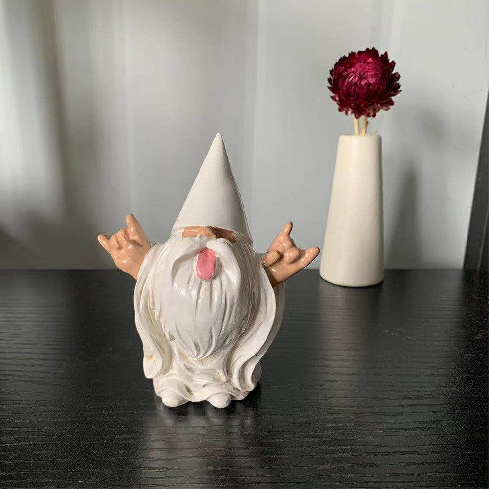 2Pcs Rocker Gnome Garden Statue Outdoor Sculpture Garden Home Ornament