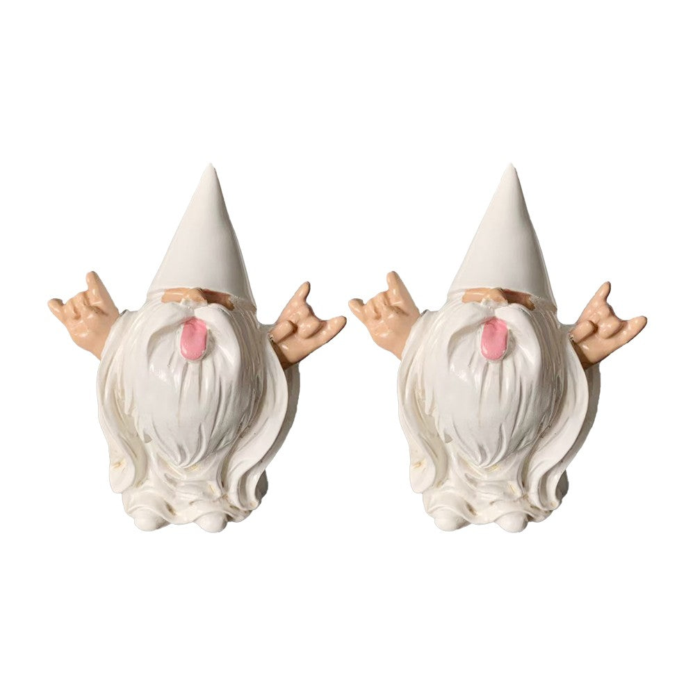 2Pcs Rocker Gnome Garden Statue Outdoor Sculpture Garden Home Ornament