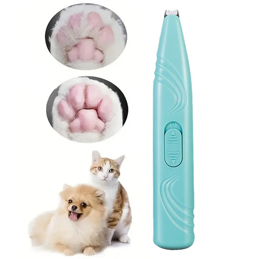 Electric Pet Paw Hair Clipper Cordless Pet Paw Hair Trimmer Battery Powered Blue