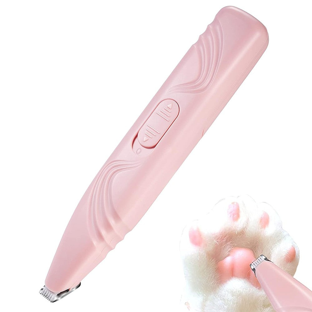 Electric Pet Paw Hair Clipper Cordless Pet Paw Hair Trimmer Battery Powered Pink