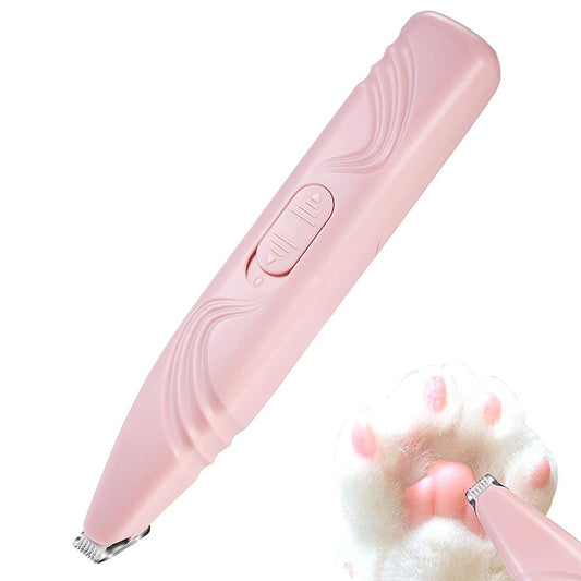 Electric Pet Paw Hair Clipper Cordless Pet Paw Hair Trimmer Battery Powered Pink