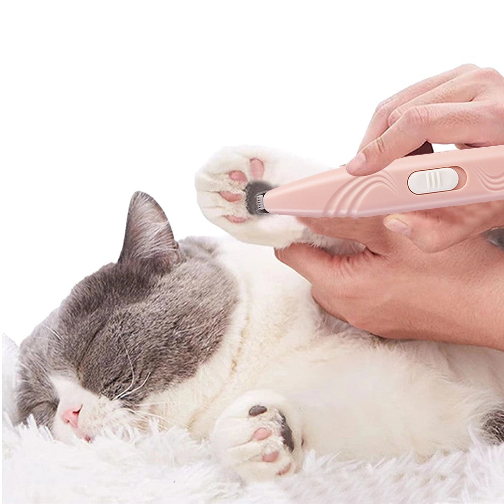 Electric Pet Paw Hair Clipper Cordless Pet Paw Hair Trimmer Battery Powered Pink