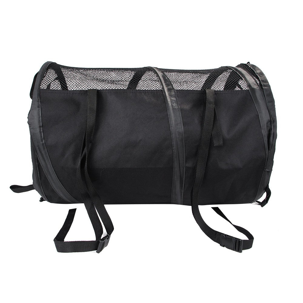 58x123cm Foldable Travel Pet Cage Breathable Car Kennel Crate Pet Carrier Tent Black