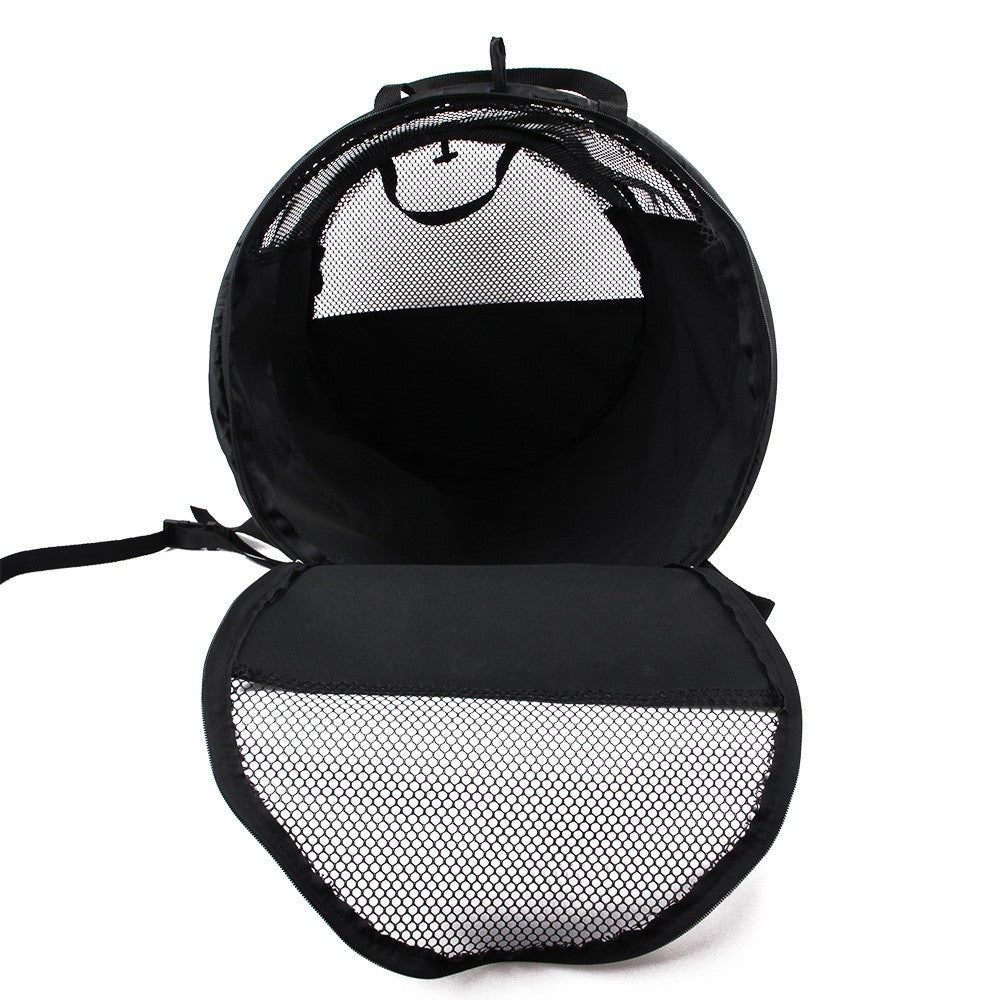 58x123cm Foldable Travel Pet Cage Breathable Car Kennel Crate Pet Carrier Tent Black