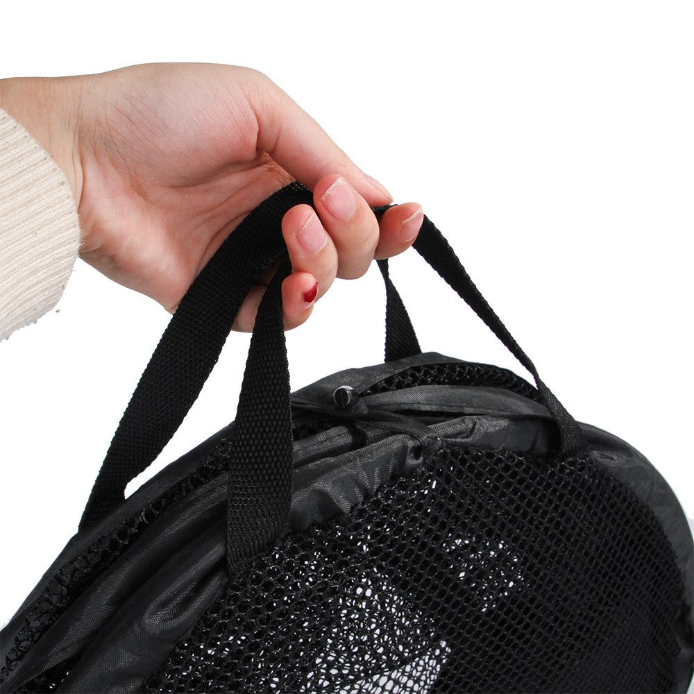 58x123cm Foldable Travel Pet Cage Breathable Car Kennel Crate Pet Carrier Tent Black