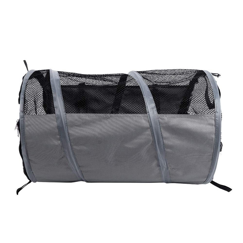 41x57cm Foldable Travel Pet Cage Breathable Car Kennel Crate Pet Carrier Tent Grey