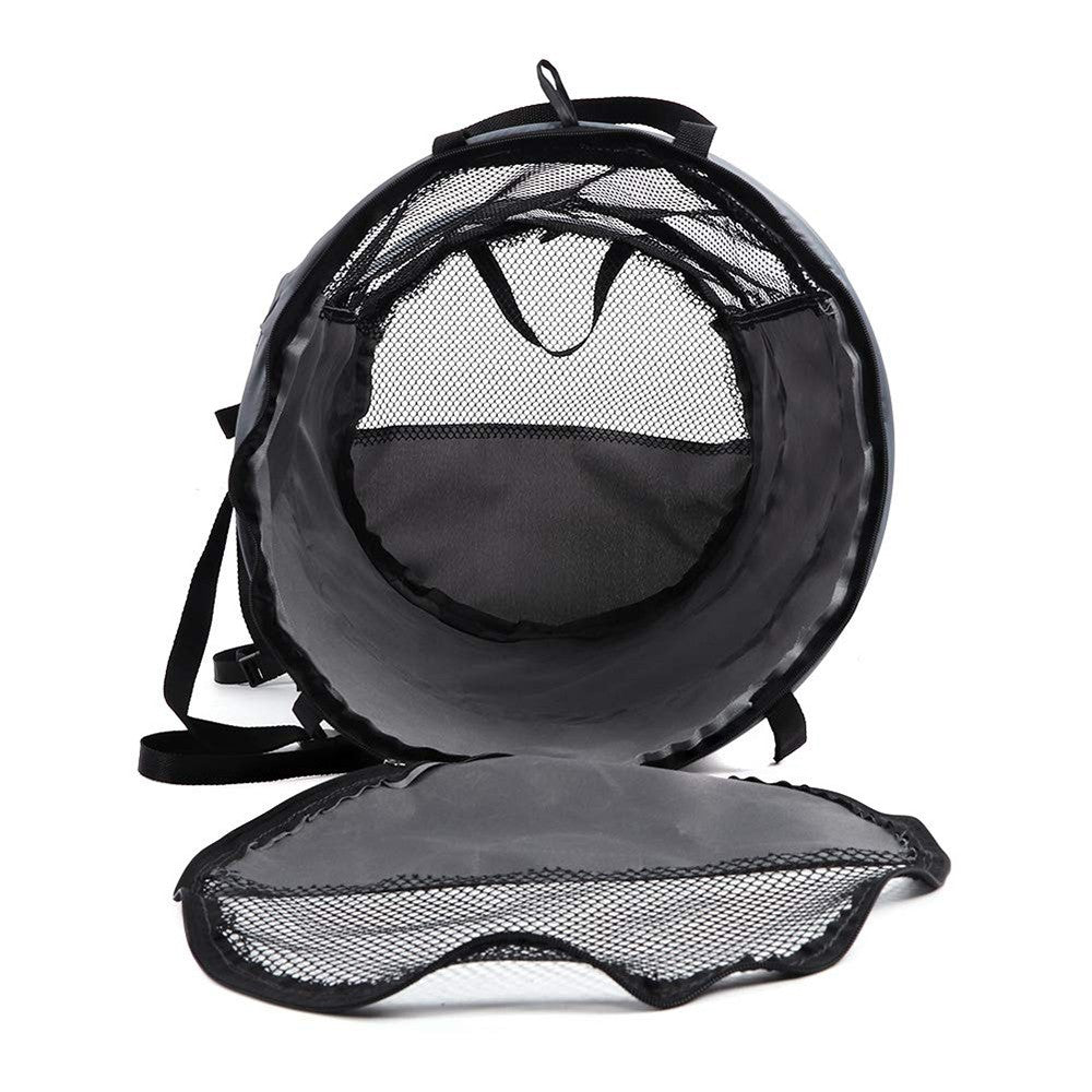58x123cm Foldable Travel Pet Cage Breathable Car Kennel Crate Pet Carrier Tent Grey