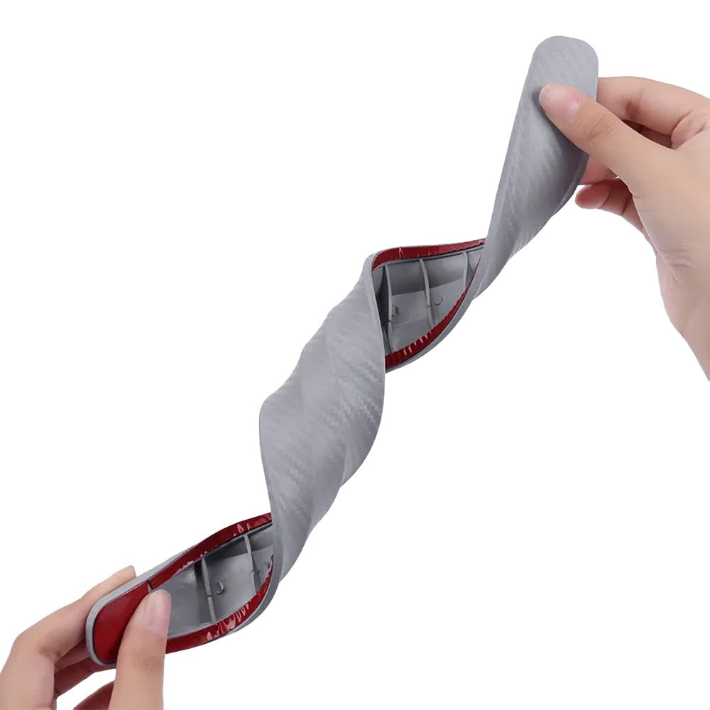 2Pcs Universal Anti-Collision Car Bumper Guard Protector Car Corner Anti-Scratch Strips Grey