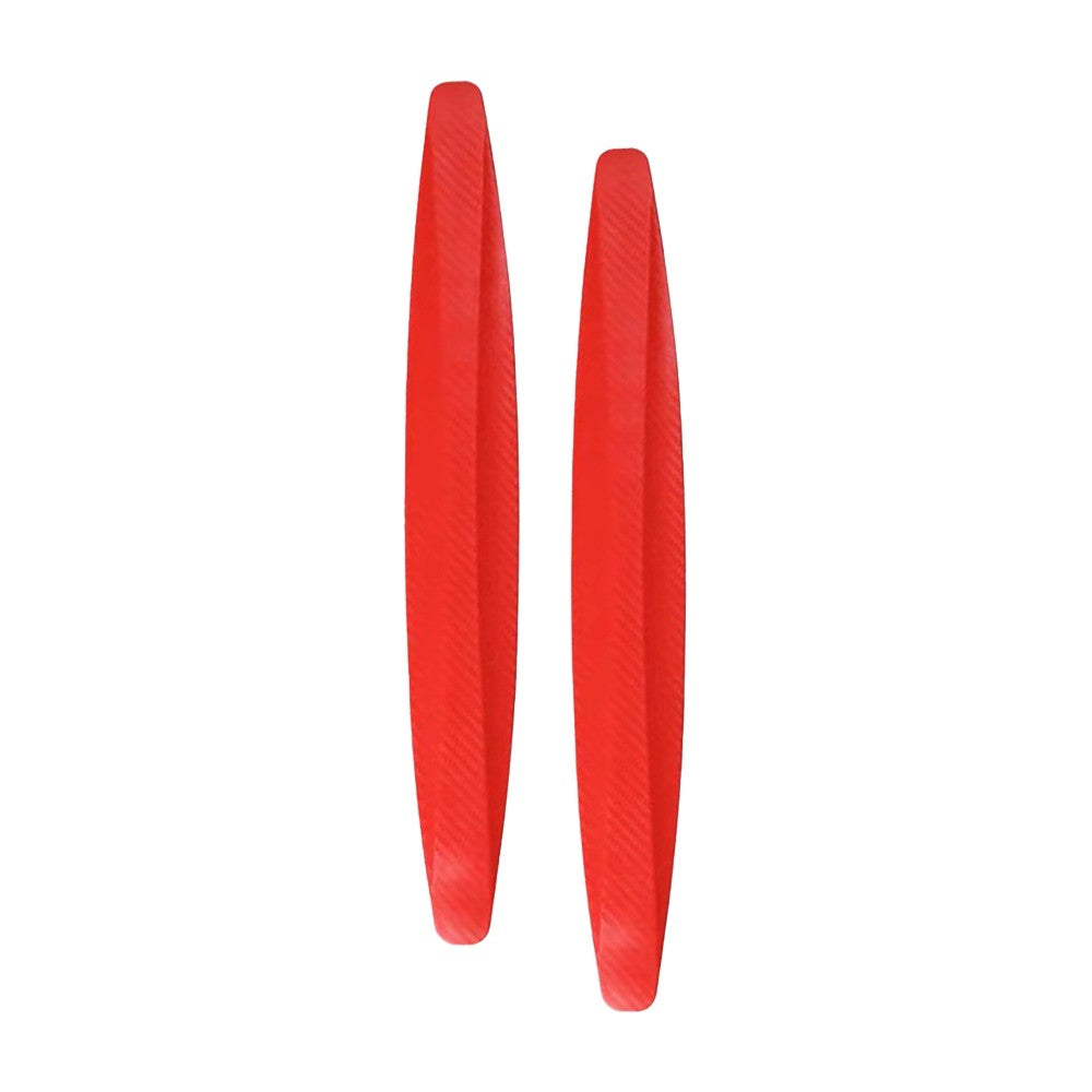 2Pcs Universal Anti-Collision Car Bumper Guard Protector Car Corner Anti-Scratch Strips Red