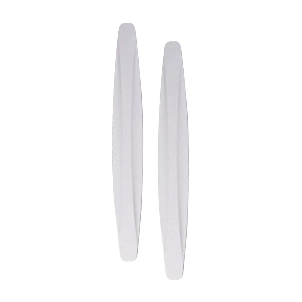 2Pcs Universal Anti-Collision Car Bumper Guard Protector Car Corner Anti-Scratch Strips White